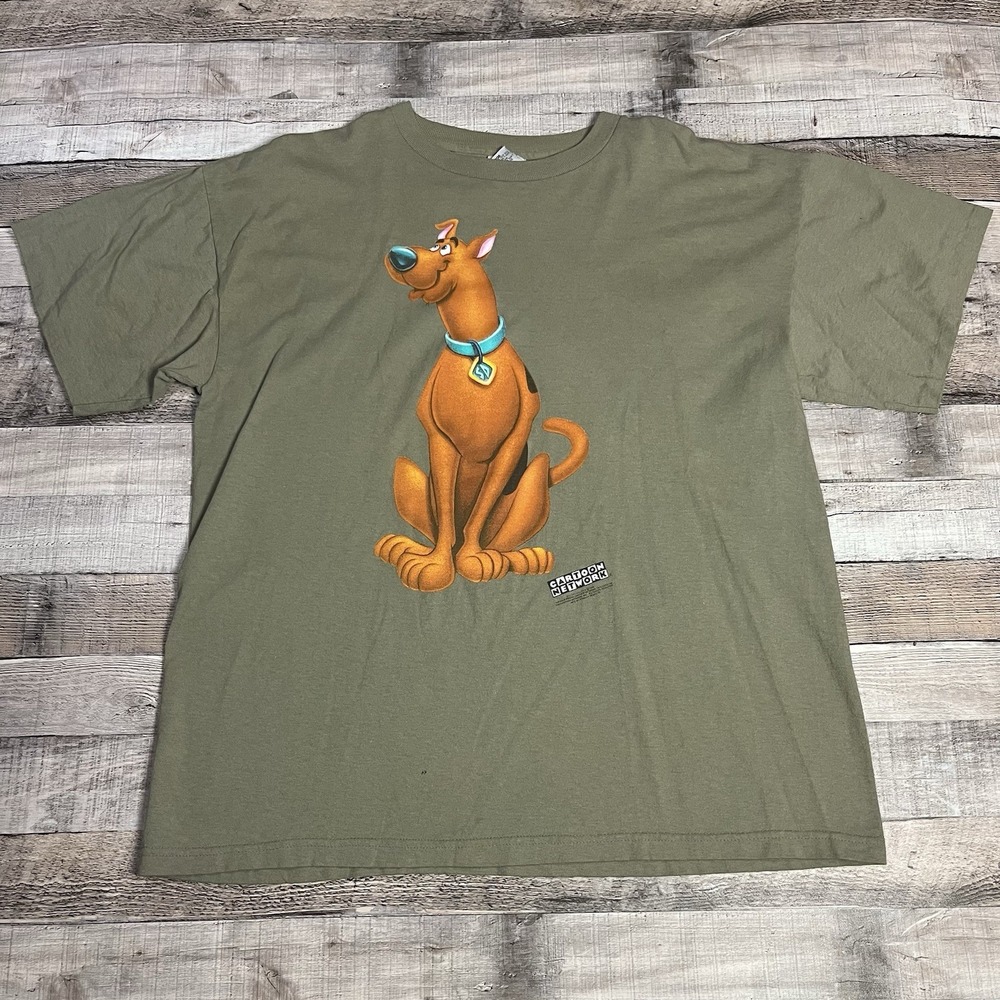 Scooby Doo Shirt Size XL Green Vintage 90s Stanley Desantis Hannah Barbera